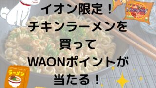 イオンでチキンラーメンを買ってWAONポイントが当たる！