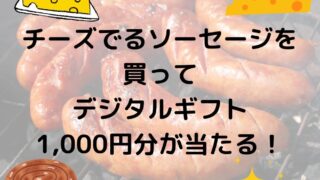 銀河フーズのチーズでるソーセージを買ってデジタルギフト1,000円分が当たる！