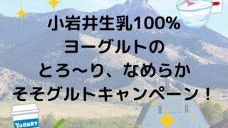 小岩井生乳100%ヨーグルトのとろ〜り、なめらか そそグルトキャンペーン